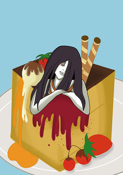 teketeke cake character characterdesign creative cute horror art icecream illustration legend macabre sweet urbenlegend