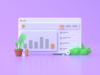 Dashboard Illustration 3d c4d dashboard illustration octane