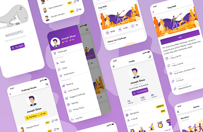 TagIT Games android app flat game illustration ios presentation violet