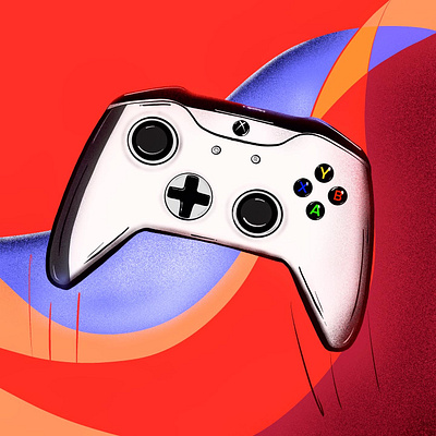 Xbox joystick 2d animation animation illustration illustrator ipad ipad illustration joystick motion graphics xbox