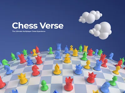 Chess Verse 3d 3d modeling chess design game illustration product design render web design webshocker website