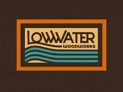 Low Water Woodworks Logo carpenter logo water wood wooden