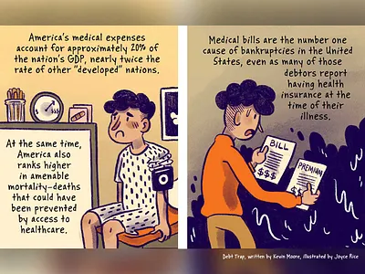 Debt Trap: The Cradle to Grave Domination of American Life cartoon comic comics journalism digital illustration nonfiction comics procreate