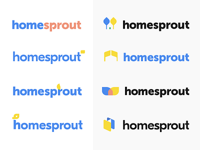 HomeSprout Logos branding flat home icon identity illustration logo mark vector