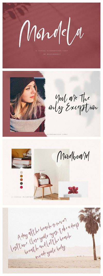 Mondela Handwritten Font Sample casual font font design freebies handwritten