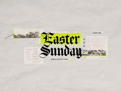 Easter Sunday Good News Branding christian collage easter editorial good friday graphic design layout typography