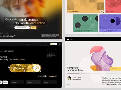 AI-Powered Learning Platform ai ai education ai system artificial intelligence course website e learning edtech education knowledge landing page learning platform online courses online learning product saas student portal study ui ux university web platform
