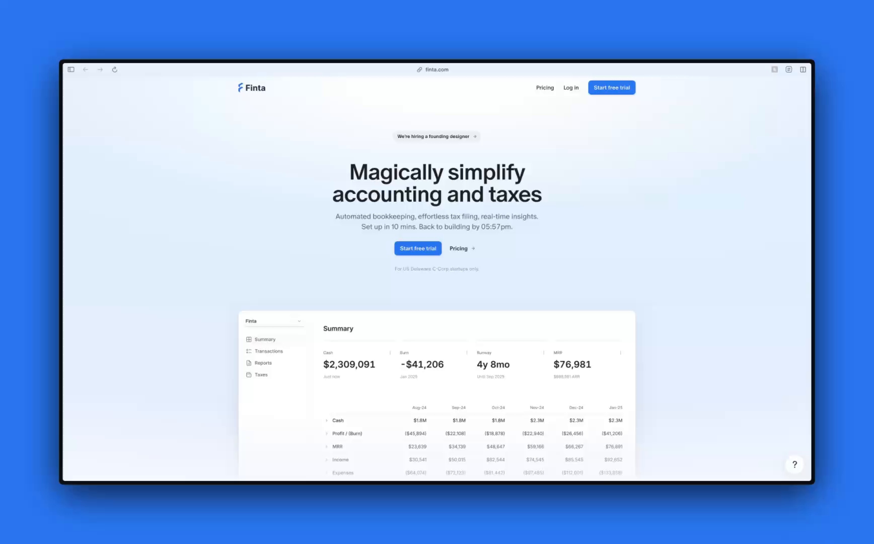 Example of ✨ finta.com ✨