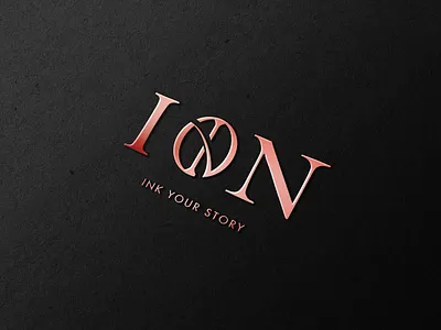 ION Rose Gold Logo design logo