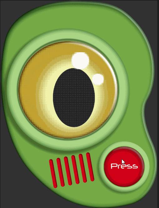 Monster Doorbell in Rive adobe animation figma frutiger aero illustrator interactive motion graphics neocities photoshop retro rive ui vector windows y2k