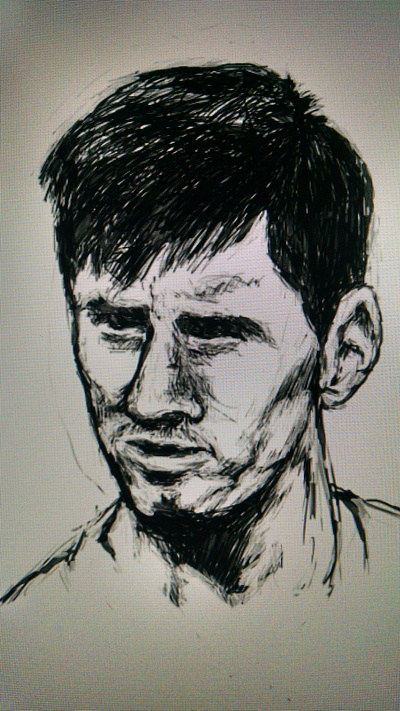 Messi Digital Portrait adobe photoshop illustration leo messi portrait soccer