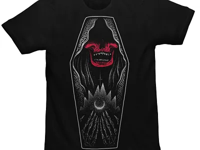 SOLD artwork band merch dark art dark artist horror art illustration macabre merch design skull t shirt design