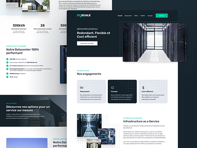 Dc2scale commercial website cloud data datacenter figma gallery hosting keypoint offer section server solution webpage
