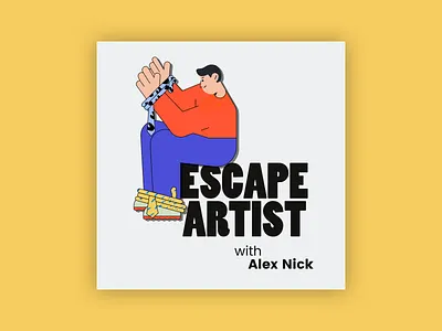 Escape Artist Podcast Cover Concept 13 album album art album artwork album cover album cover design fun illustration podcast podcast art podcast logo podcasting podcasts simple