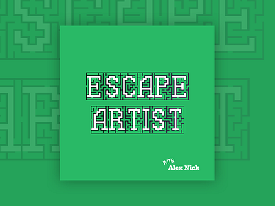 Escape Artist Podcast Cover Concept 12 album album art album artwork album cover album cover design branding concept design flat fun illustration logo podcast podcast art podcast logo podcasting podcasts simple typography