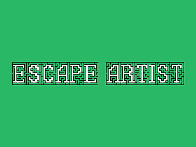 Escape Artist Podcast Cover Concept 11 album album art album artwork album cover album cover design bold branding concept escape flat green maze podcast podcast art podcast logo podcasting podcasts typography