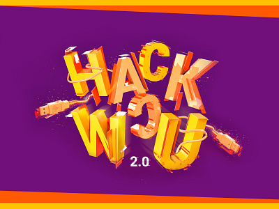 Hackathon 3D Letters 3d 3d art 3d letter 3d letters cat hack hackathon hacker illustration letters photoshop photoshop art