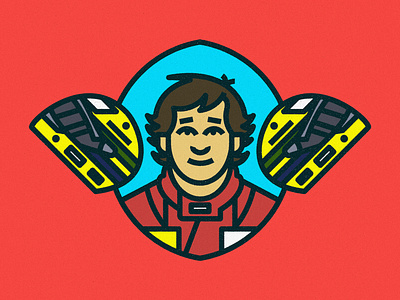 Ayrton Senna ayrton senna badge cars design formule1 geometric graphic design icon illustration lines race senna speed texture thick lines transportation