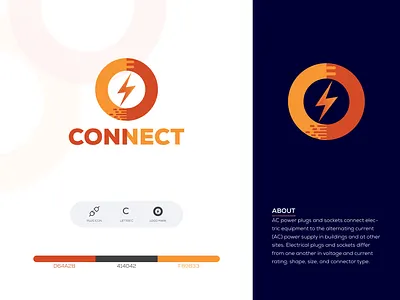 Connect Logo Design.Logo Design For Electrical instrument abstract analytics branding branding concept clean connect creative creative design electric icon illustration letter logo lettering logo logo design logotype minimal plug sketch vector