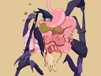 rat guts belly bowels entrails guts intestines rat rat rod ratty yellow
