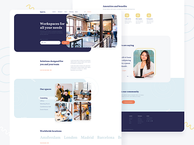 Coworking exploration homepage landing ui ux web design website