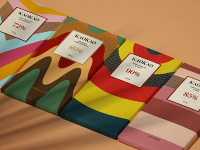 KaoKao No.2 behance brand identity branding chocolate design exotic foil food label foodpackaging illustration label packaging design pattern pattern design texture texture design tropical