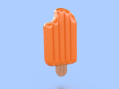 The Inflatables 002 // Creamsicle 3d 3d art adobe adobe dimension adobe photoshop c4d cinema 4d cinema4d design inflatable maxon maxon3d maxonc4d plastic