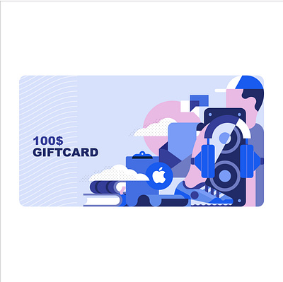 GiftCard app branding design flat icon illustration logo ui uiux ux vector