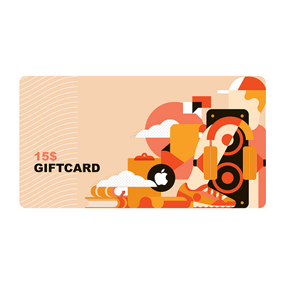 Gift Card app branding design flat giftcard icon illustration ui uiux ux vector