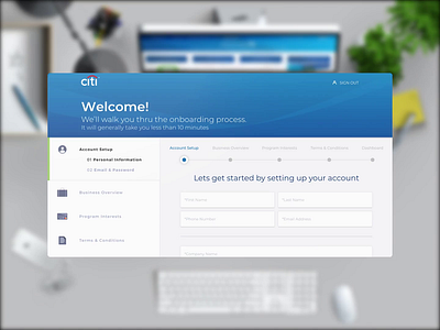 Account Setup for PLCC Merchant Onboarding bank banking desktop application financial services flinto interaction design onboarding plcc private label credit card product design prototype animation sign up sketch ui ux ui design