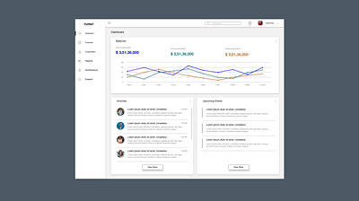 Dashboard design ui web