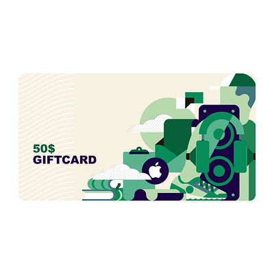 Gift Card app branding design flat icon illustration ui uiux ux vector