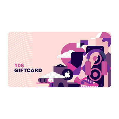 Gift Card app branding design flat giftcard icon illustration ui uiux ux vector