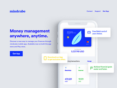 Mindcube | App Page app branding clean concept design landing design landing page design landingpage minimal typography ui uidesign uiux uiuxdesign ux uxdesigner web webdesign website website design