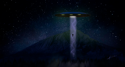 Abducción ai canvas illustration ilustration matte matte painting mattepainting mattress photoshop scketch