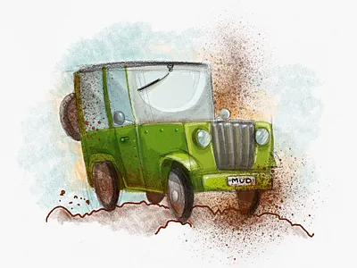 Muddy tires car drawings illustration ipad pro ipadpro jeep offroad sketch vehicle