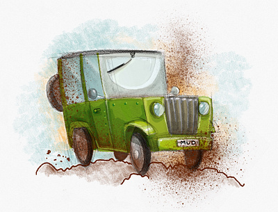 Muddy tires car drawings illustration ipad pro ipadpro jeep offroad sketch vehicle