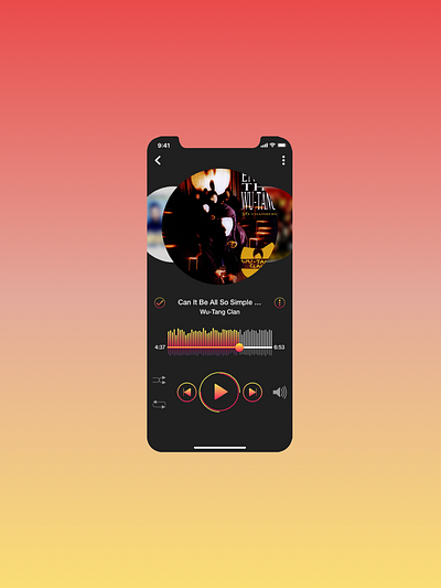 Daily UI 009 daily ui 009 dailyui design music music app music ui uidesign wutang