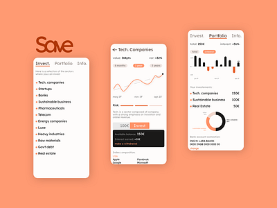 Save | Rival | Growth | Plan | Project Demo's app design finance investment money research ui ui design ux ux design