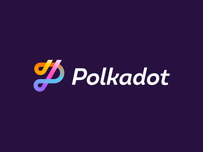 Polkadot logo concept blockchain branding crypto logo