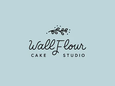 WallFlour Cake Studio branding design handlettering illustration lettering logo type typography