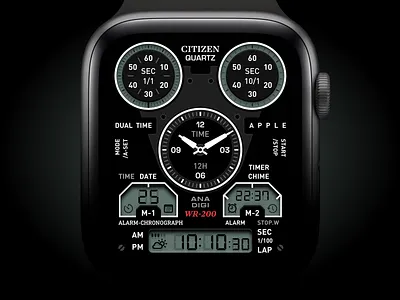 Citizen Watch Face 8 alarm app application citizen concept countdown dashboard design display panel sketch timer ui watch watches watchface watchos weather