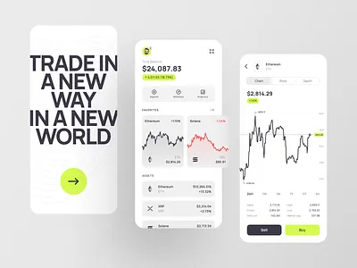 Crypto Exchange App app app design app ui bitcoin concept crypto crypto app crypto wallet cryptocurrency ethereum financial app interface light theme mobile mobile app mobile ui ui ui visual design user interface ux