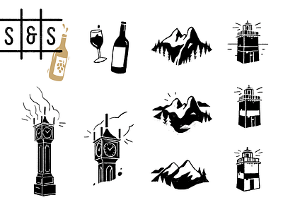 StockSupply — Outtakes branding hand drawn illustration restaurant vancouver