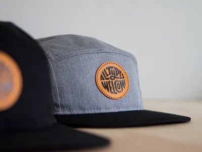 All Types Welcome 5-Panel - Grey 5panel all types welcome camper custom design goods hat lettering merch