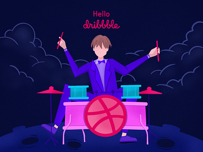 Hi There Dribbble ! hello hello dribbble hello dribble hellodribbble illustration