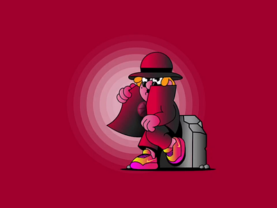 Dribbble invitation animated gif animation characterdesign design dribble shot dribbleartist dribbleinvite gifs gradient design vector art vector illustration