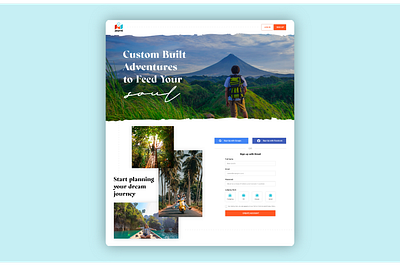 Travel Site Sign Up adventure sign up travel travel website ui ux web