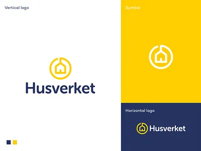 Husverket logo branding cabin dream house elegant house housing hus industry logodesign logodesigner modern modular mountain house simple supplier swedish vacation