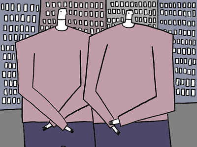 The city city illustration men
